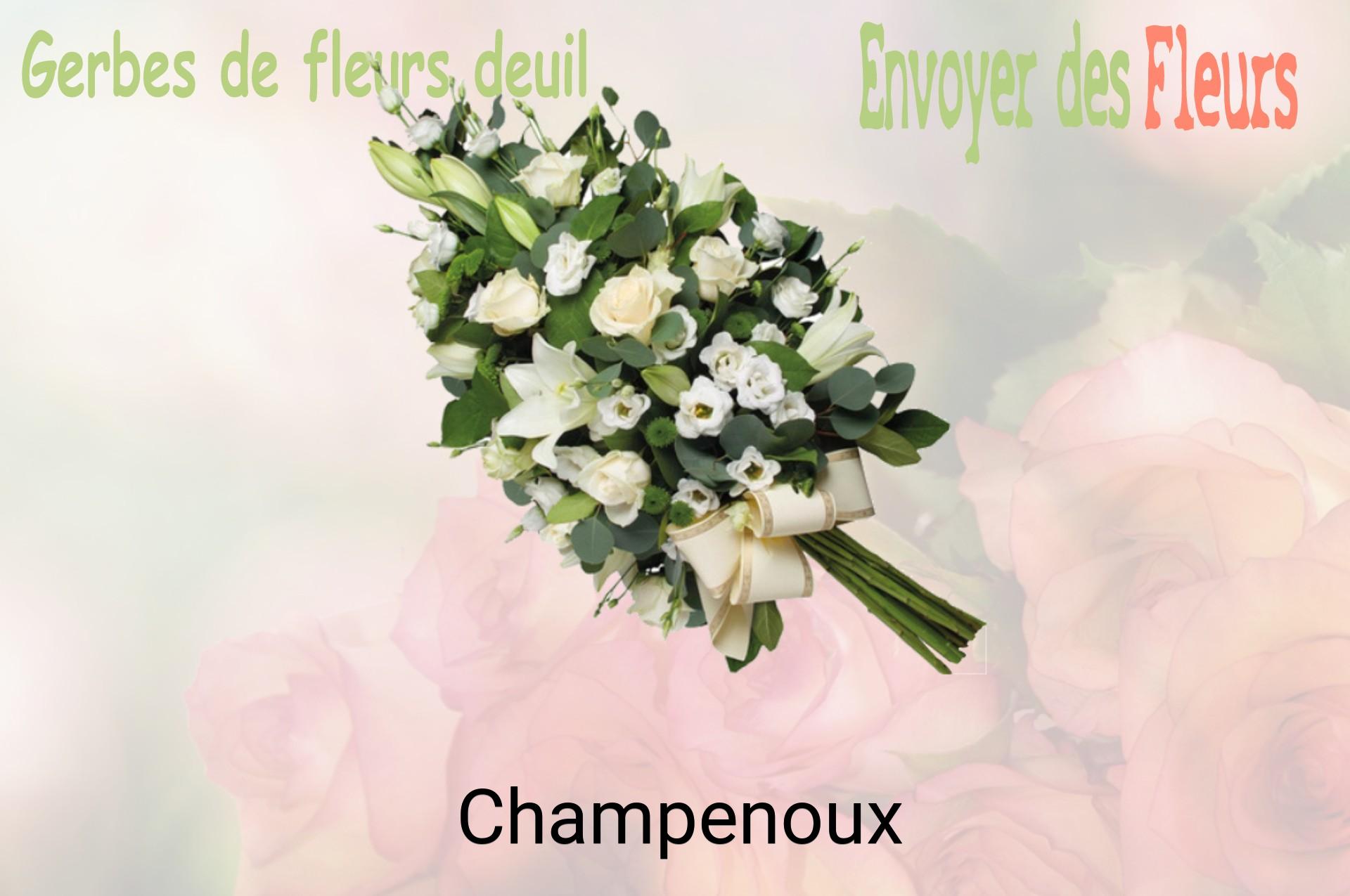 Gerbe de fleurs de deuil livrée à Champenoux